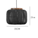 Axyaa Rattan Pendant Lamp: Modern Woven LED Chandelier for Home Decor Lighting