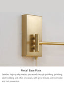 Nordic Brass Swing Arm Wall Lamp for Bedroom, Study & Living Room - Axyaa Vintage Ceramic Wall Sconce