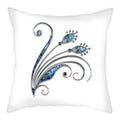 Axyaa Blue Flower Pattern Pillow Case