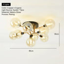 Axyaa Glass Ball LED Ceiling Light - Nordic Modern Living Room Bedroom Lighting