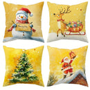 Axyaa Festive Scenes Christmas Pillow Covers for Sofa Bedroom Car