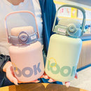 Axyaa Kids' 1100ML Stainless Steel Straw Thermos Insulation Cup