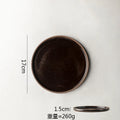 Axyaa Ceramic Plate Round Flat Breakfast Dessert Steak Sashimi Molecular Cuisine Tableware