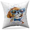 Axyaa Animal Print Pillowcase in Peach Skin Fabric - Modern Simple Cartoon Design