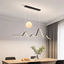 Axyaa Modern Art Moon Chandelier for Bedroom, Restaurant, Living Room Decor
