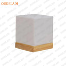 Axyaa Glass Ball Table Lamp: Wood Base, Round Design for Living Room, Bedroom & Study