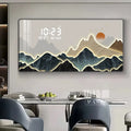 Axyaa Light Luxury Wall Clock with Digital Display and Silent Perpetual Calendar