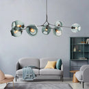 Axyaa Nordic Glass Chandelier: Simple Luxury Pendant Lamp for Home and Restaurant