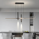 Axyaa Modern LED Dining Chandelier Minimalist Line Spot Lamp Fixture