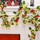 Axyaa Holly Berry Vine LED Christmas Ornaments