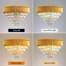 Axyaa Luxury Crystal Chandelier for Living Room and Dining Room