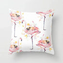 Axyaa Flamingo Pattern Cushion Cover 45*45cm