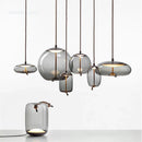 Axya Nordic Modern LED Glass Pendant Lights for Kitchen Living Room and Cafe