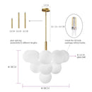 Luxury Glass Chandelier Lighting by Axyaa for Living Room & Dining Table