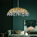 Axyaa Luxury Crystal Chandelier: Modern, Retro Style Lighting Fixture for Living, Dining & Bedroom