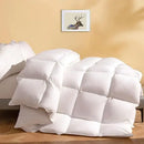 Axyaa King Size Luxury Feather Down Comforter, Ultra-Soft Cotton Blend, High Fill Power