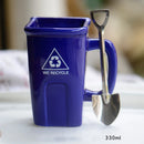Axyaa Ceramic Trash Can Coffee Cup - Funny & Creative Mug Gift