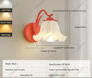 Axyaa Flower Back Wall Lamp Retro Cream Countryside Style for Bedroom & Living Room