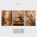 Axyaa Autumn Fantasy Forest Birds Wall Art Prints, Dark Academia Decor Posters