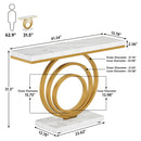 Axyaa Gold Entryway Console Table 41-Inch: Modern Narrow Long Accent Table