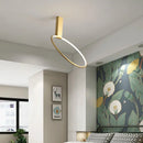 Axya Nordic Ceiling Light: Circular LED Bedroom Fixture, 360° Rotation