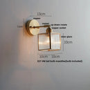 Axyaa Japanese Style LED Wall Light Clear Glass Pull Chain Switch Nordic Modern Decor
