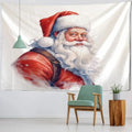 Axyaa Christmas Santa Claus Tapestry Background Cloth for Family Living Room Wall Decoration