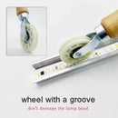 Axyaa LED Strip Light Installation Tool: Rubber Wheel Handle Roller for Aluminum Profile Clamp.