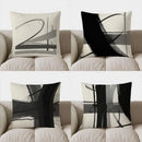 Axyaa Gray Lines Throw Pillow Cover for Sofa, Bedroom, Car - Abstract Decor Pattern