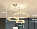 Axyaa Crystal Chandeliers: Modern LED Ceiling Lighting for Living Room