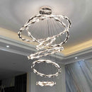 Circular Crystal Ceiling Light by Axyaa - Luxurious Living Room Decor