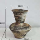 Axyaa Retro Ceramic Vase: Wabi Sabi Style Plant Pot for Aesthetic Room Decor