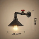 Axyaa Industrial Gear Water Pipe Wall Lamp Retro Style Decorative Hanging
