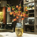 Axyaa Light Luxury Model Room Decor Set: Coffee Table, Vase, Flowers, Soft Furnishings