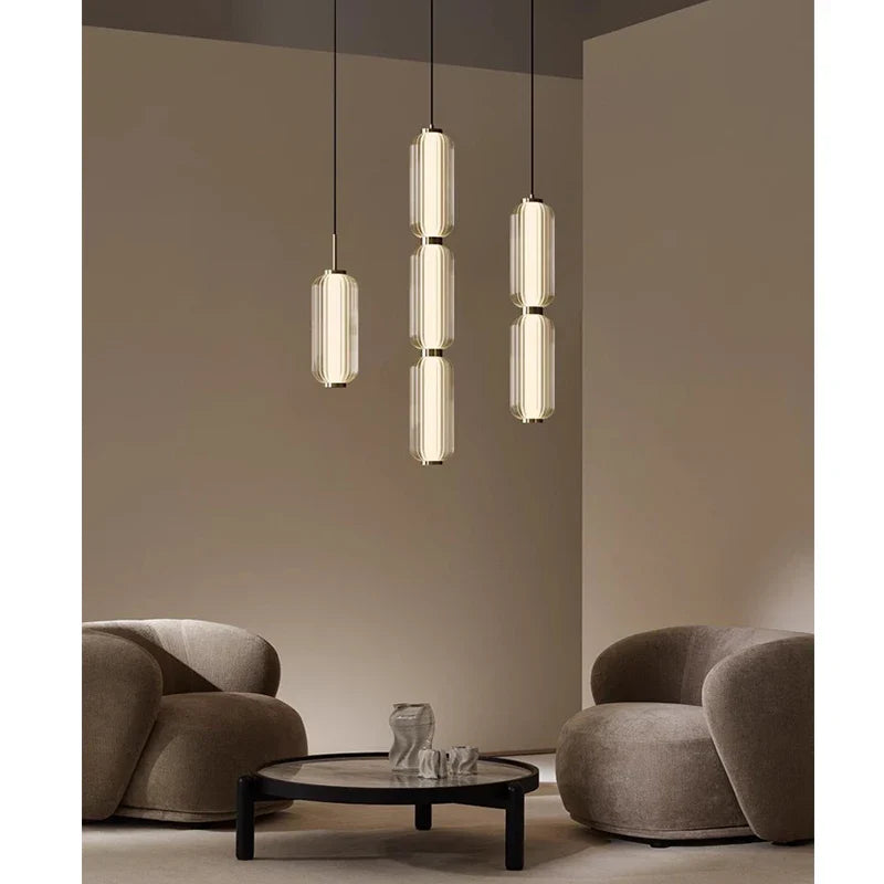 Axyaa Glass Pendant Lamp - Modern Minimalist Design for Restaurants and Bedrooms