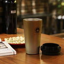 Axyaa Insulated Stainless Steel Travel Coffee Tumbler with Handle and Leak-Proof Lid