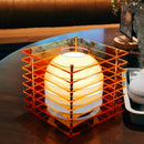 Axyaa Acrylic Rechargeable Table Lamp for Modern Bedroom Decor