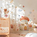 Bunny Mushrooms Wall Sticker by Axyaa: Cute Kids Room Decor Wall Decals