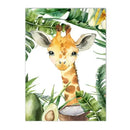 Axyaa Nursery Decor Animals Canvas Prints for Baby Kids Room
