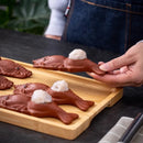 Axyaa Purple Clay Shrimp Plate - Dessert Dim Sum Sushi Serving Molecular Cuisine Tableware