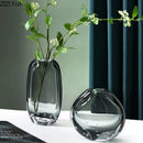 Axyaa Elegant Glass Vase for Home Decor and Flower Arrangement