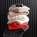 Axyaa Christmas Red Luxury Cotton Bath Towel Set - Super Quick-Drying & Large