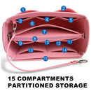 Felt Insert Bag Organizer for Handbag Purse Speedy Neverfull Tote - Axyaa