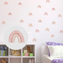 Axyaa Boho Polka Pink Rainbow Wall Stickers Nursery Art Decal Girls Bedroom Vinyl