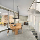 Axyaa Modern LED Leather Chandelier for Kitchen/Dining/Living Room