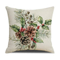 Pinecone Candlestick Linen Print Pillowcase for Home Decor by Axyaa