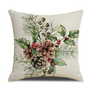 Pinecone Candlestick Linen Print Pillowcase for Home Decor by Axyaa