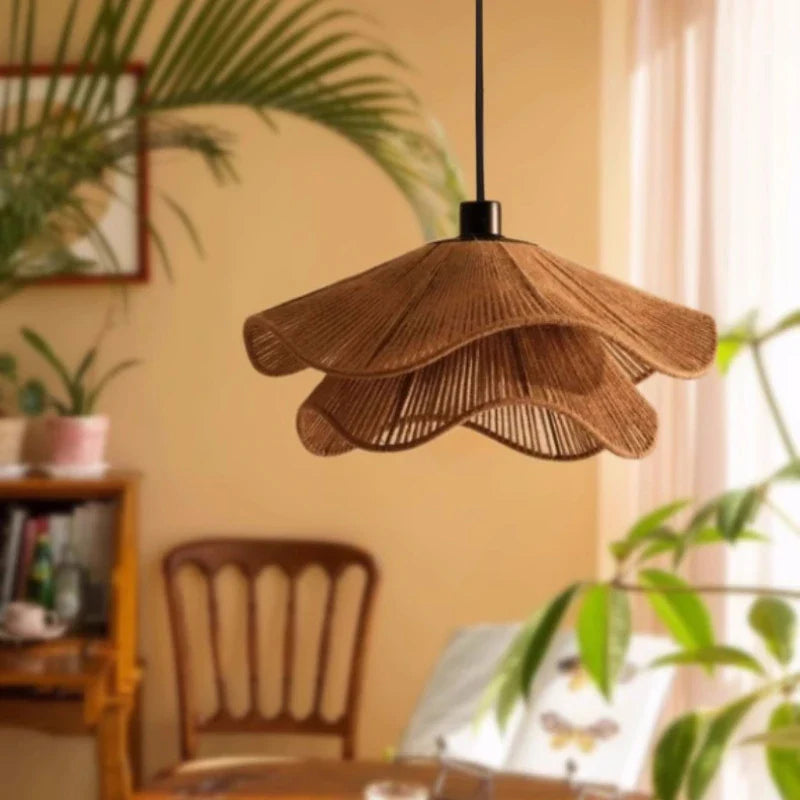 Axyaa Wabi Sabi Hemp Pendant LED Lights - Nordic Japanese Design