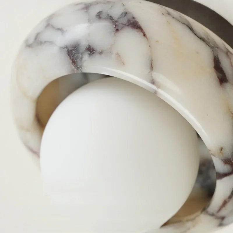 Axyaa Circular Marble LED Wall Lamp Modern Nordic Interior Lighting