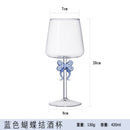 Axyaa Pink Bow Goblet Wine Glass - 420ML Cute Transparent Liqueur Gift